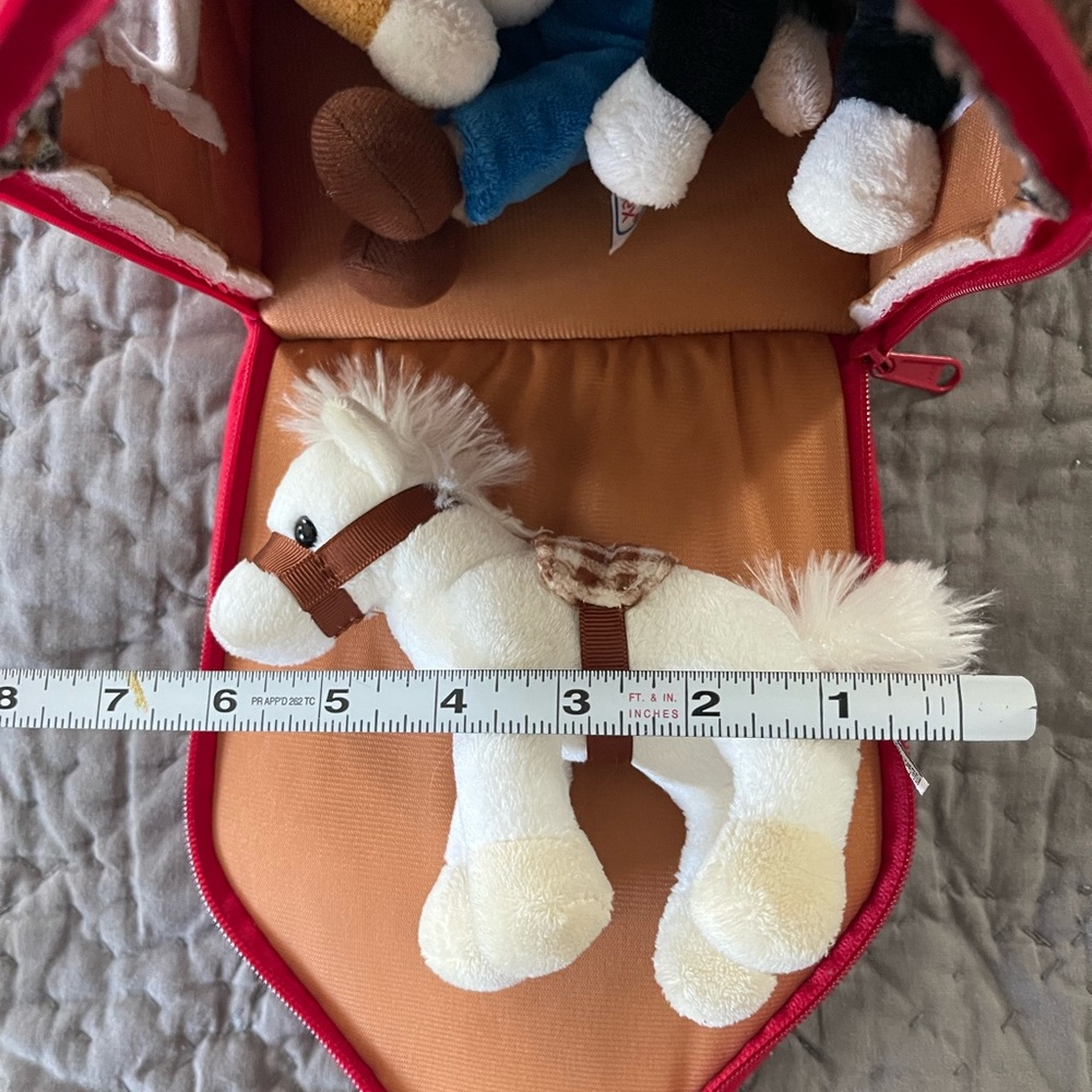 Prextex Farm Adventure Plush Barn Set Horses Farmer Zip Soft Toddler Toy Handle - Picture 10 of 15